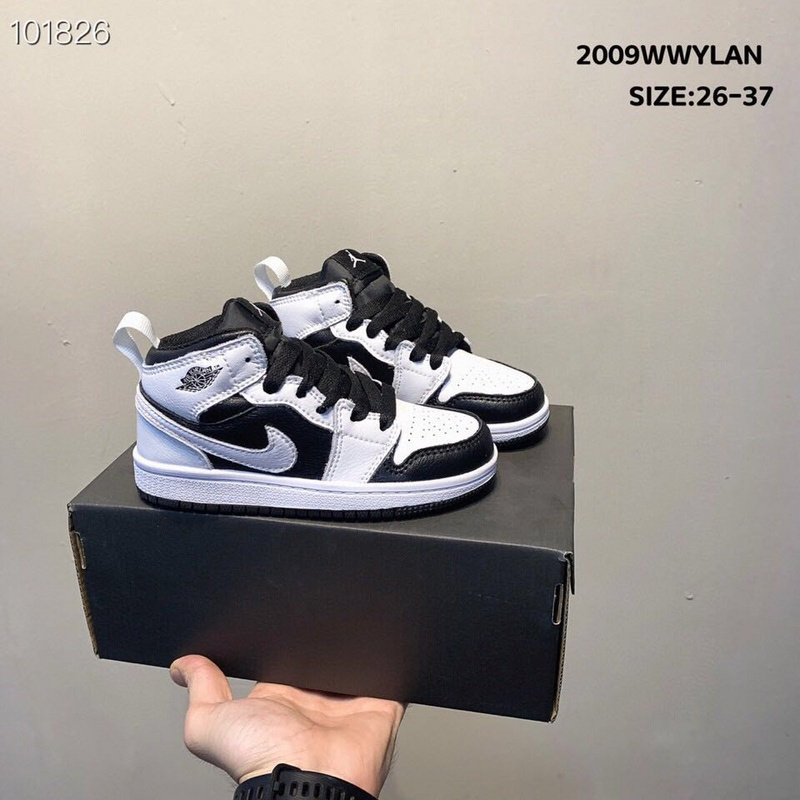_Real head layer_ Nike Air Jordan Brand 1 AJ1 Jordan first high-end sports children_s shoes basketball shoes 26-37-641014c4